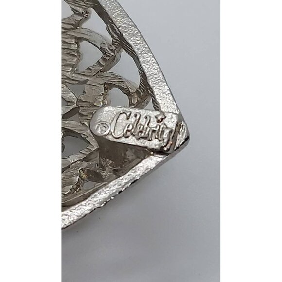 Vintage heart silver tone Celebrity‎ scarf clip - Picture 2 of 5